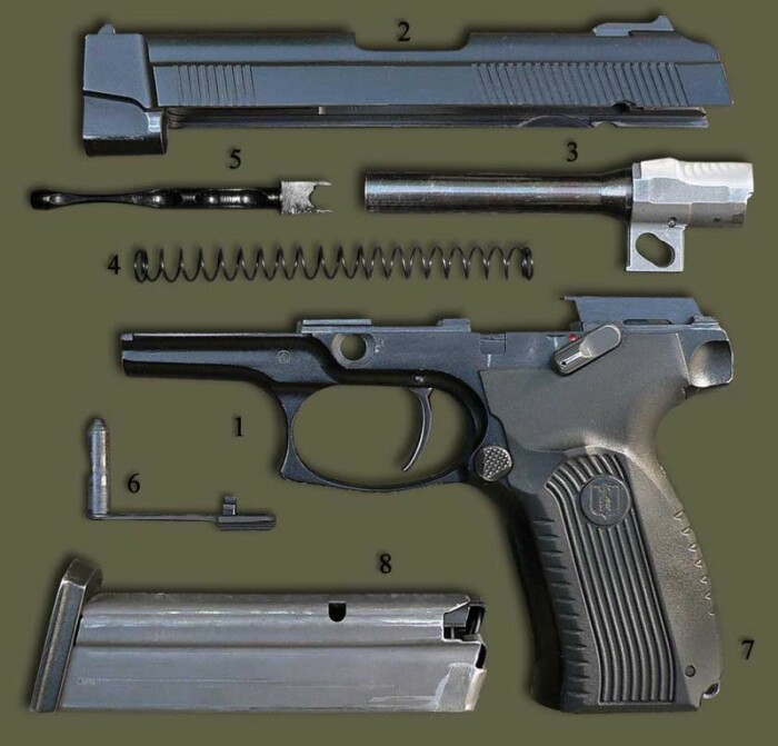 Разобранный пистолет Ярыгина. Фото: m.fishki.net