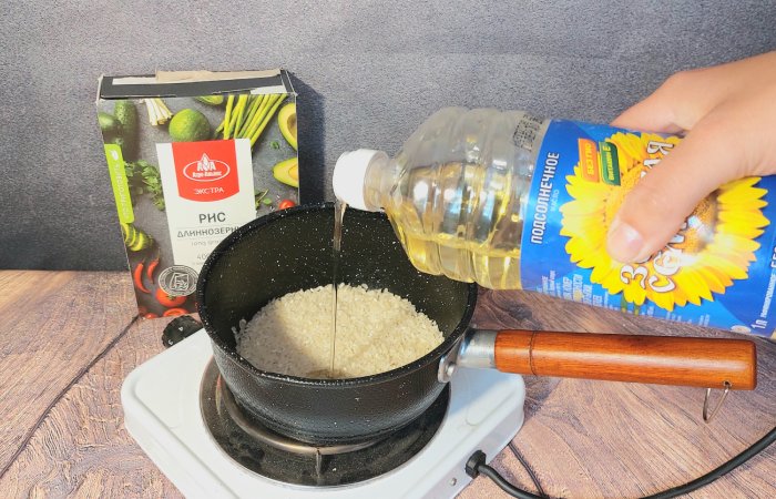 Растительное масло сделает рис рассыпчатым!