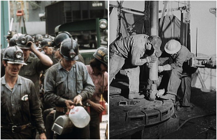 Американские шахтеры-бурильщики