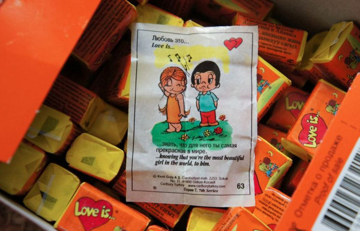 Жвачка ценилась из-за вкладышей с посланиями.