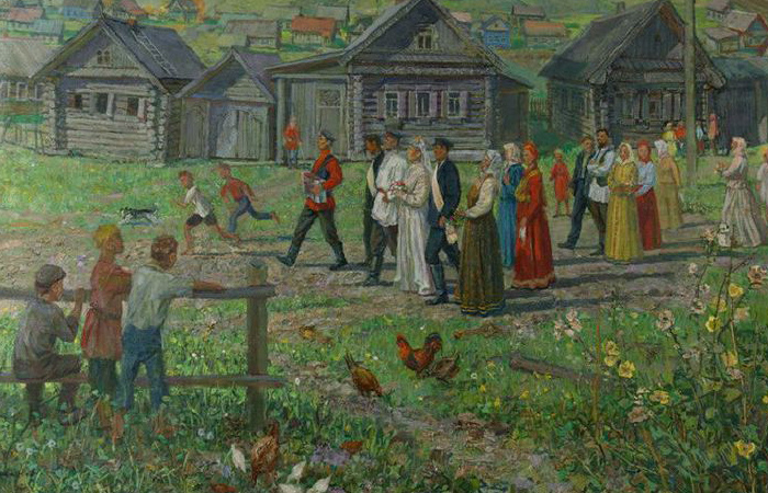 На Руси мода была на длинные юбки.