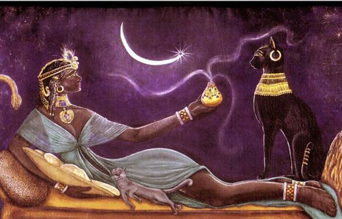 Существует много разных легенд, в которых божество превращается в кошек.