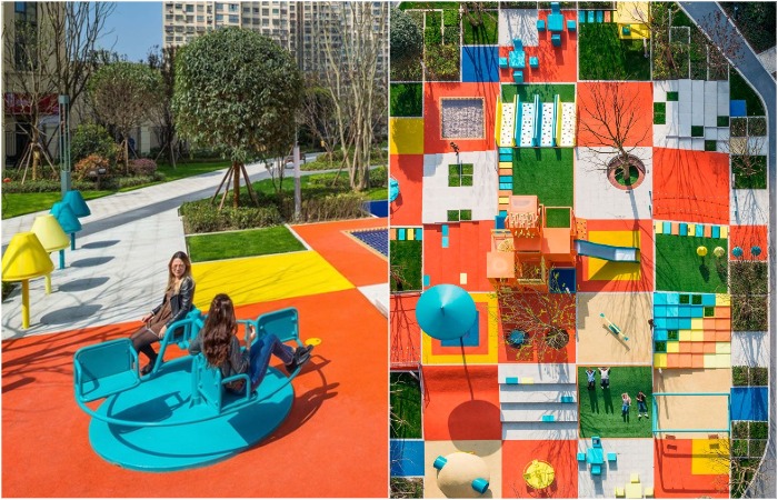 Пиксельная детская площадка.