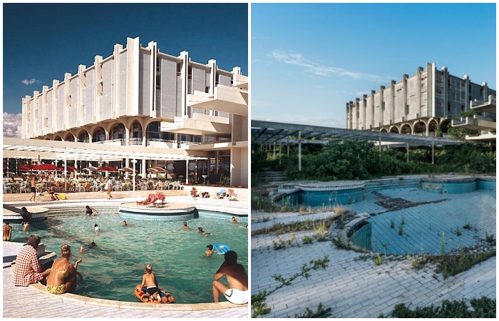  «Haludovo Palace» до и после запустения. 