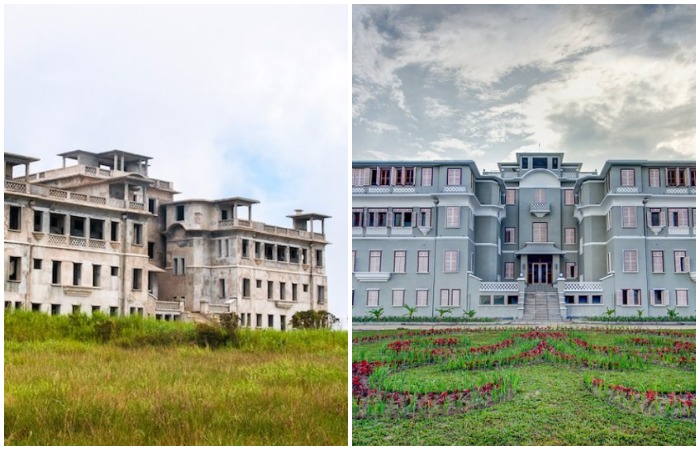 «Bokor Palace» до и после  рестоврации. 