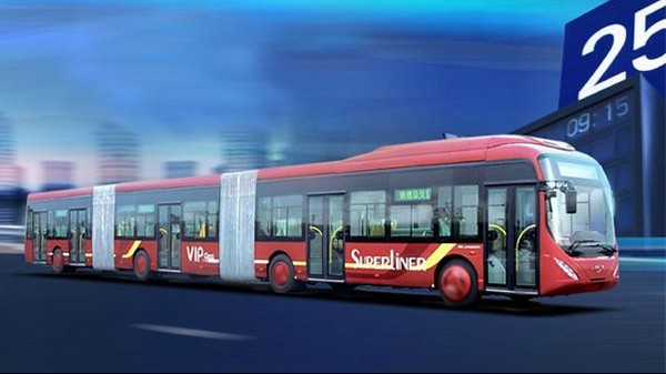 Youngman Bus – самый длинный автобус в мире