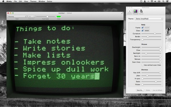Blinky – винтажный текстовый редактор для iMac и MacBook