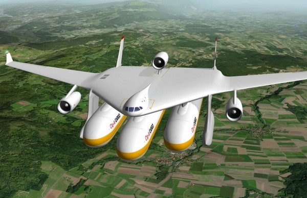 Clip-Air - самолет, который переносит по небу вагоны