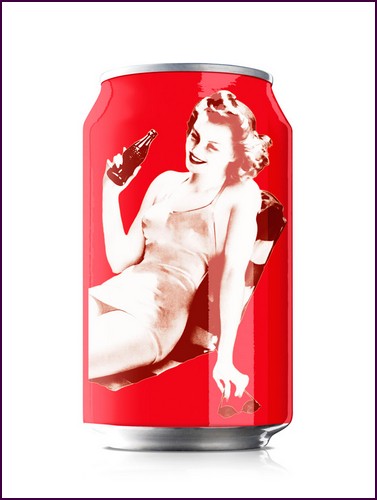 Юбилейные банки Coca-Cola в стиле пин-ап