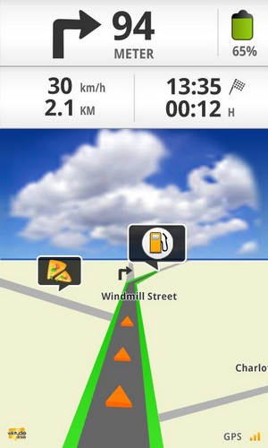 GPS с проекцией на местность