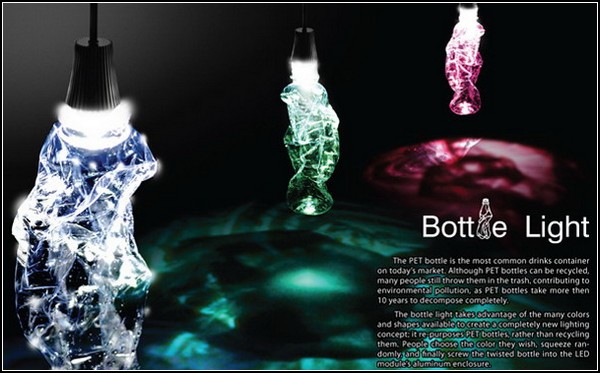 Использование пластиковых бутылок в дизайне
