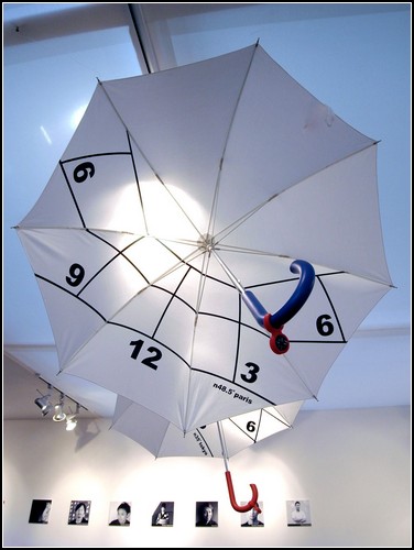 Солнечный зонтик с солнечными часами