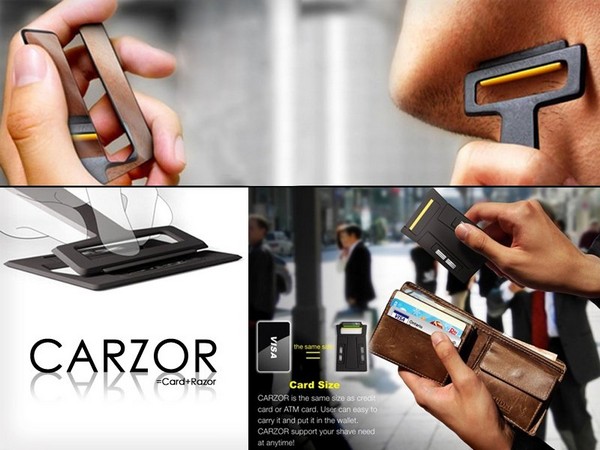 Carzor – бритва и зеркальце размером с кредитную карту