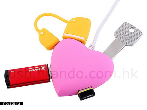 USB-хаб в виде сердечка