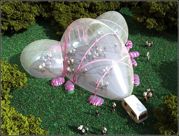 Надувной павильон Bubbletecture