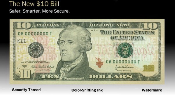Новый дизайн банкнот американских долларов