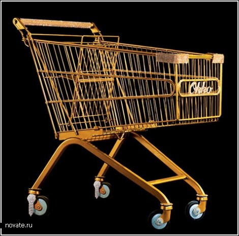 Золотая тележка для супермаркетов Okko