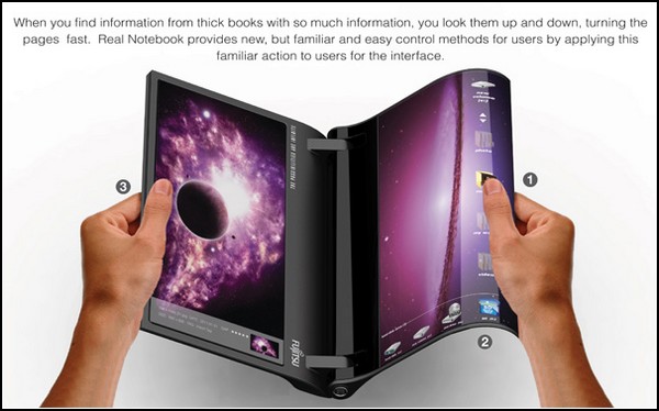 Real Notebook – ноутбук, который можно листать