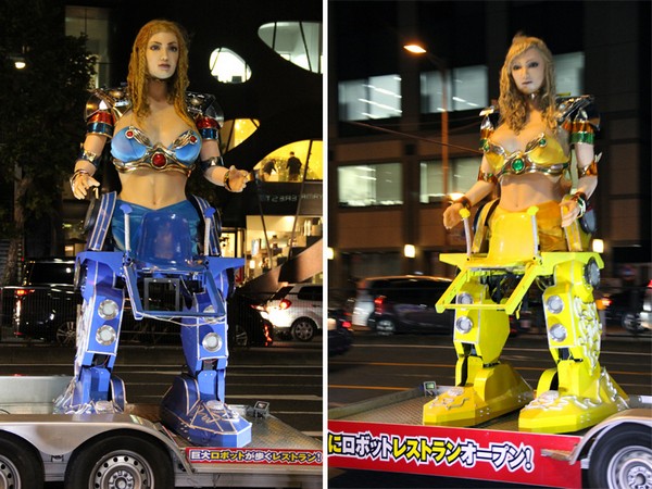 Роботы в бикини — мобильная реклама токийского ресторана