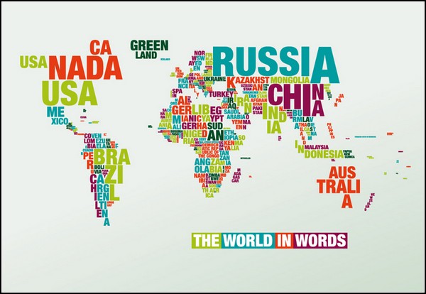 Карты Typomaps: мир состоит из слов