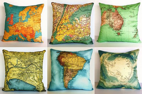 Map Cushions – подушки для путешественников