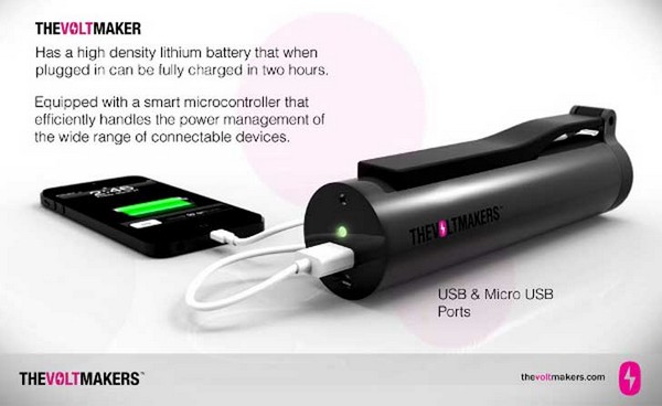Voltmaker – волшебная палочка для зарядки телефона и фонарика