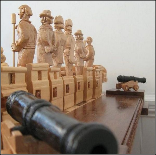 Морской бой на шахматной доске. Необычный шахматный набор от Джима Арнольда (Jim Arnold)