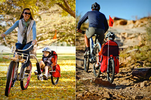 Безопасный велотрейлер для детей от 2 до 9 лет.