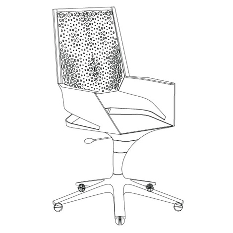 дизайн кресла в линиях