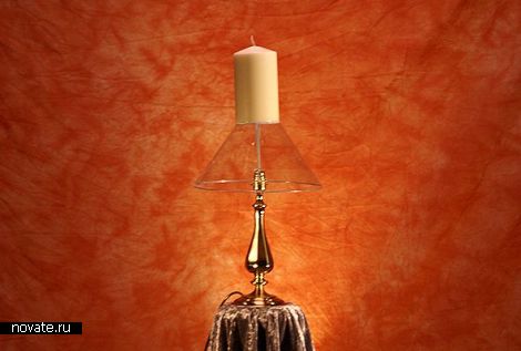 Лампа с абажюром из воска
