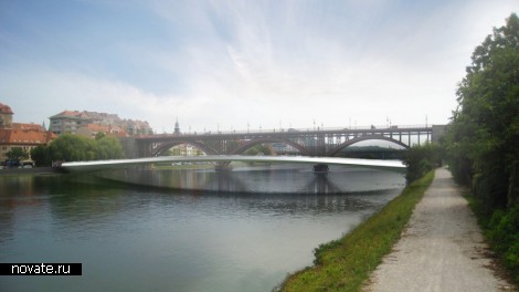 Проект пешеходного моста в Мариборе (Словения) от Arhitektura d.o.o. 