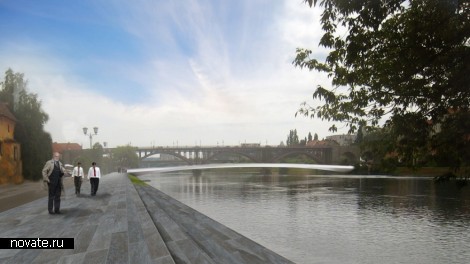 Проект пешеходного моста в Мариборе (Словения) от Arhitektura d.o.o. 