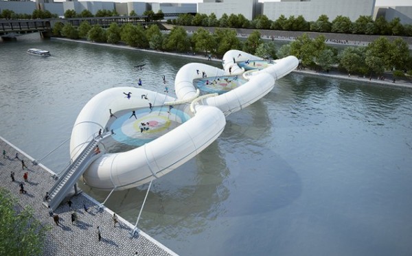 Через воду по воздуху. Креативный проект моста в Париже