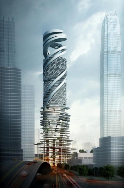 Проект-победитель Alternative Car Park Tower в Гонконге от Mozhao Studio