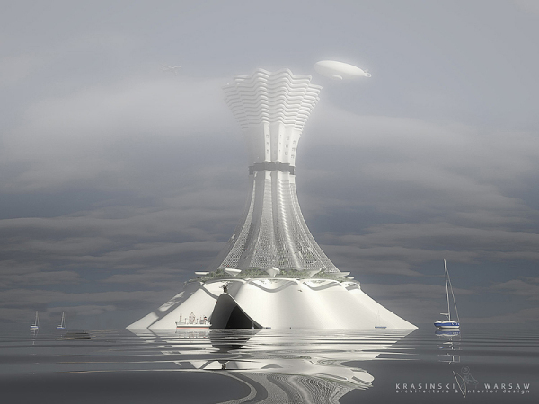 Футуристический искусственный остров в Персидском заливе от Александра Красински (Alexander Krasinski)