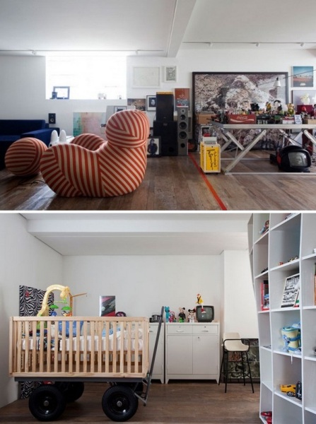 Квартира Bookcase Apartment от Triptyque Studio в Бразилии