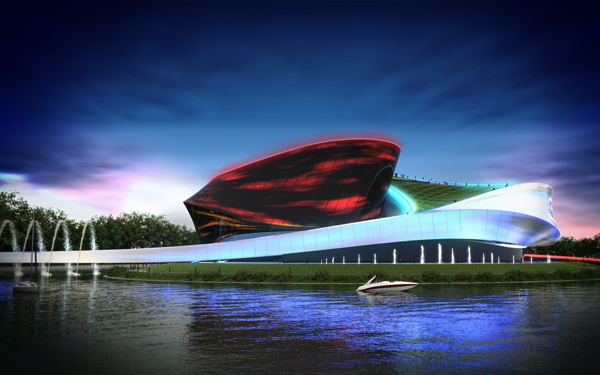 Проект футуристического здания оперного театра Busan Opera House в Корее