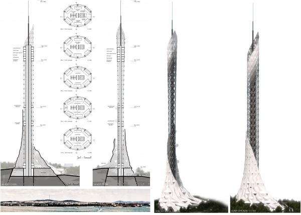 Индустриально-органическая архитектура здания TV-Radio tower, расположенного в турецком заповеднике 