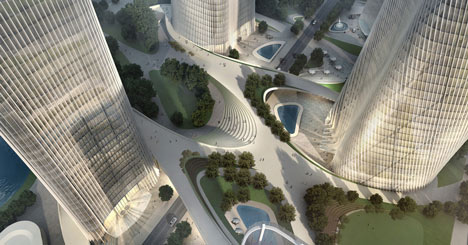 Проект делового района Central Business District Wenzhou от Henn Architekten