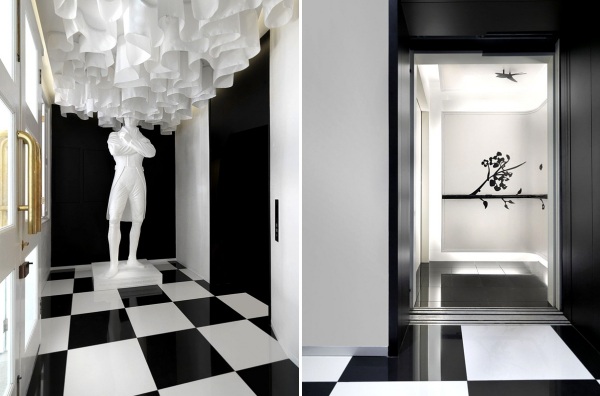 Черно-белый эклектичный дизайн отеля The Club в Сингапуре