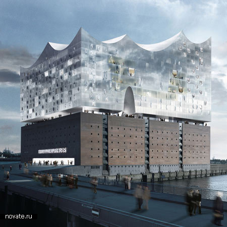 Строительство комплекса Elbphilharmonie от Herzog & de Meuron в Гамбурге