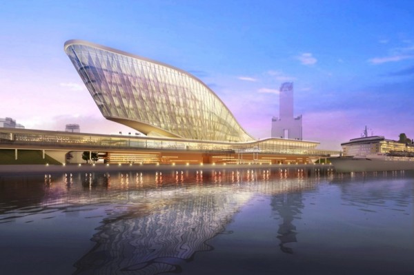 Проект эко-терминала Kaohsiung Port and Cruise Service Terminal от HMC Architects в Тайване