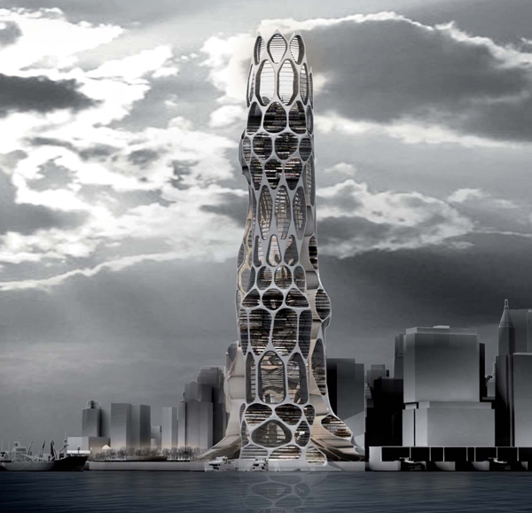  Проект City Within a Skyscraper for Battery Park от Христиана Хана (Christian Hahn)