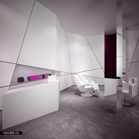 Интерьер салона красоты от Moomoo architects в Варшаве