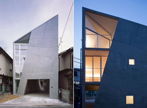 House Folded – японский дом с нетрадиционной геометрией пространства