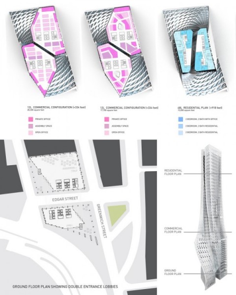 Edgar Street Towers небоскреб с интегрированной системой биофильтрации