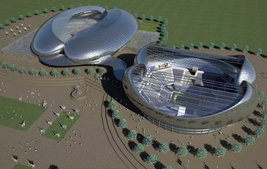 Jimmy Connors Tennis Center - стадион-теннисный мяч от лондонских архитекторов в ОАЭ