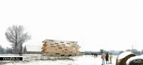 Проект Maison Eco-rce. Деревянный дом-мираж
