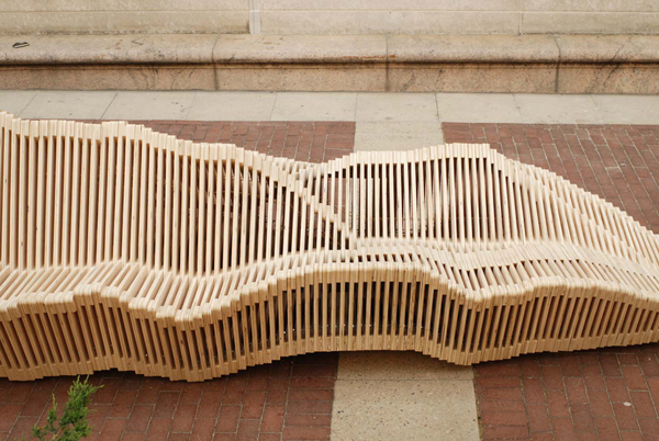 Kinetic Double-Sided Bench - инновационная скамья от нью-йоркских дизайнеров