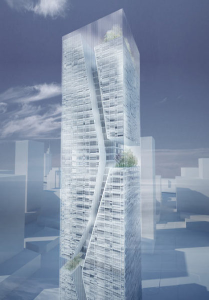 Проект небоскреба Shenzhen Guosen Securities Tower от Massimiliano and Doriana Fuksas в Китае